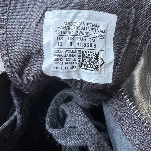 Converse CTAS Shroud Size 10. Black/gold - Picture 5 of 5